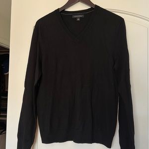 Banana Republic Merino Wool V-Neck Sweater Black